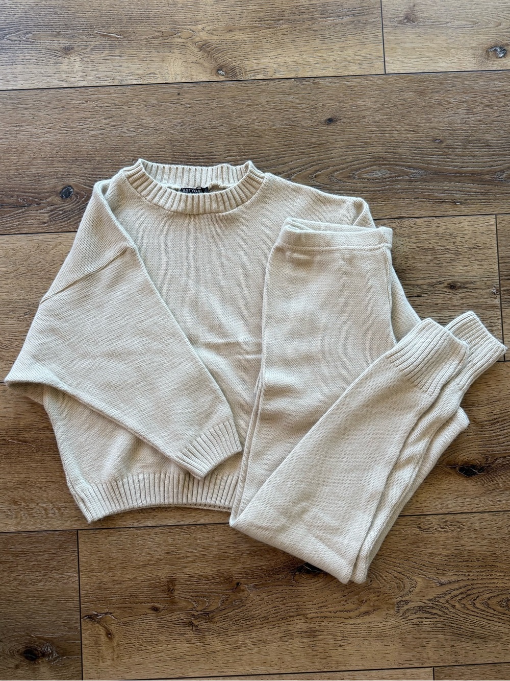 Nasty Gal Cream Knit Set